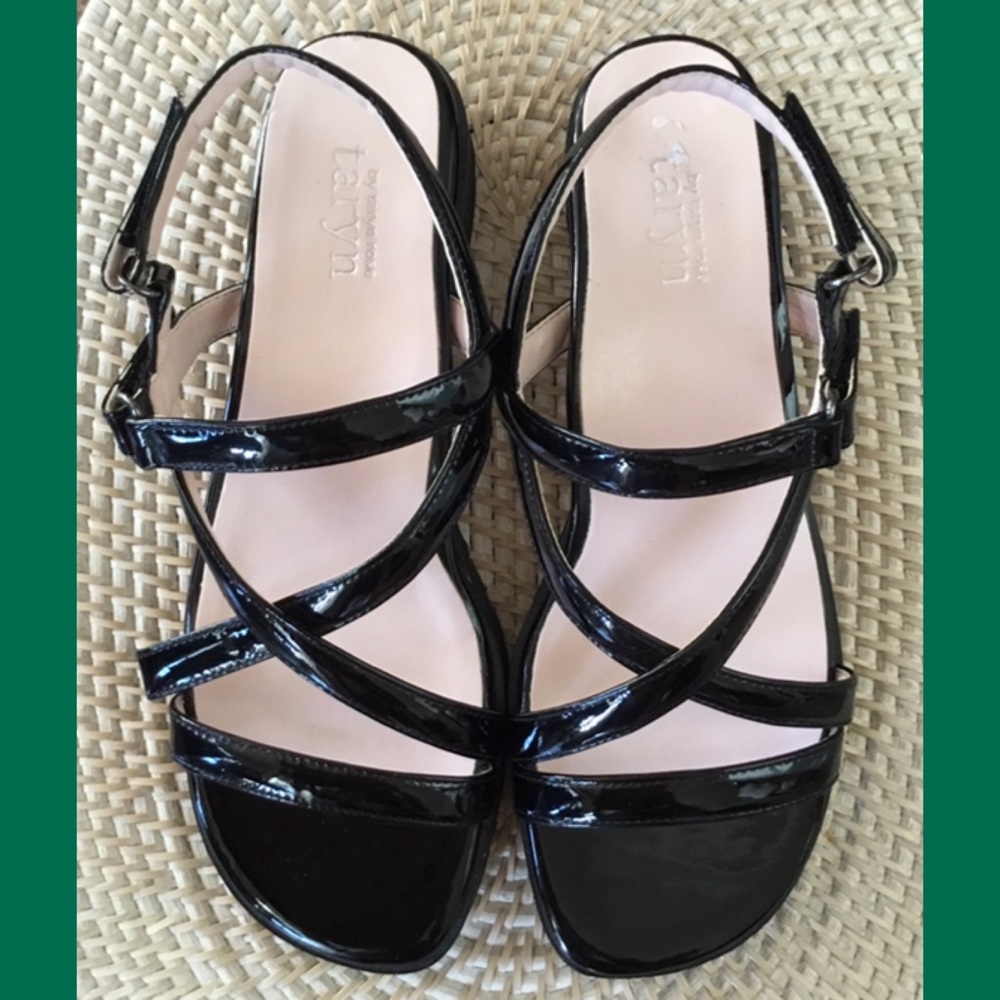 Tayrn Rose Strappy Taylor Patent Leather Sandles